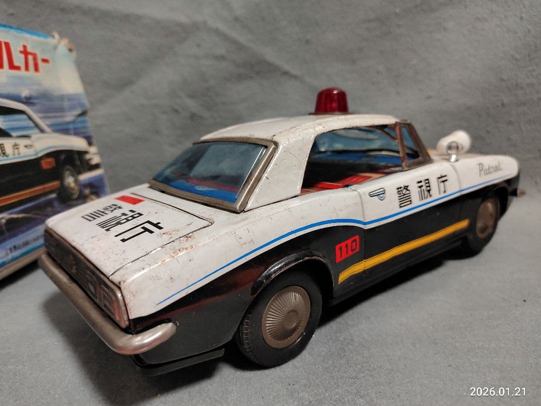 昭和レトロ1960年代 マスダヤ パプパプサイレン警視庁パトロールカー ブリキ