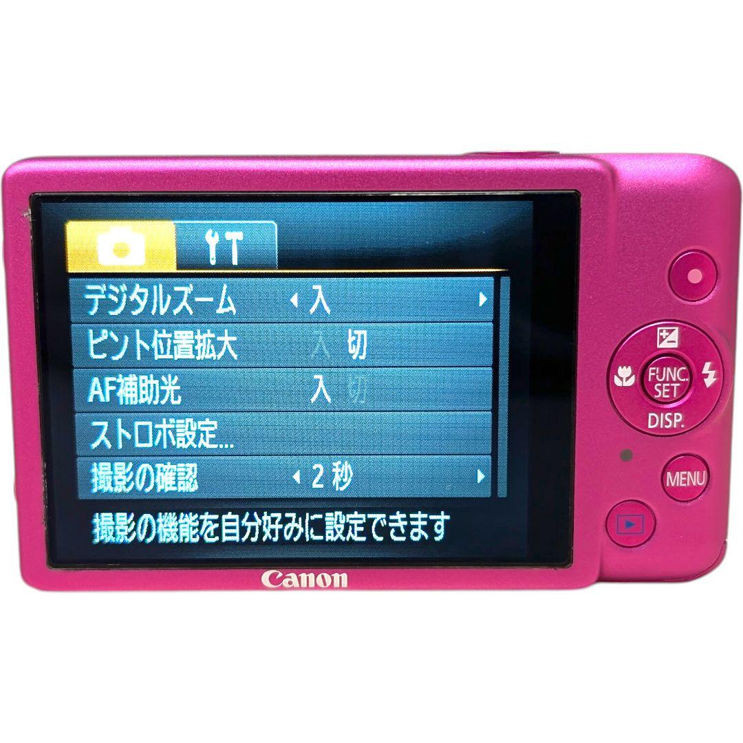 美品 動作確認済 防水ケース付 CANON IXY 210F デジカメ ピンク