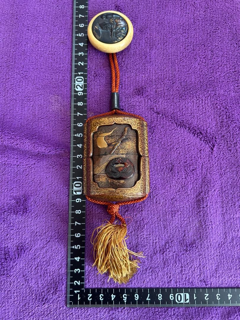 印籠 カバー付き 根付 薬入れ 小物入れ