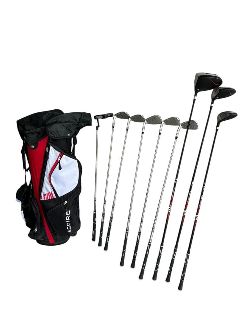 1033 初心者向け　ASPIRE メンズゴルフクラブセット　キャディバッグ付
