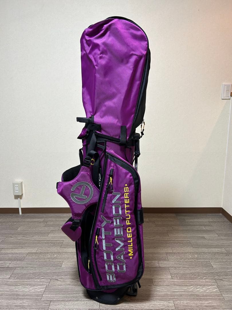 目立つ！美しいパープルカラーがゴルフ場で映えます！スタンド式キャディバック