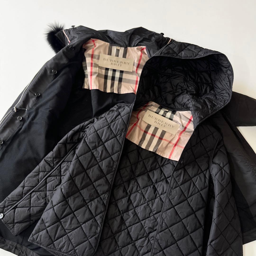 ▼極美品✨BURBERRY BRIT モッズコート ラクーンファー ライナー付