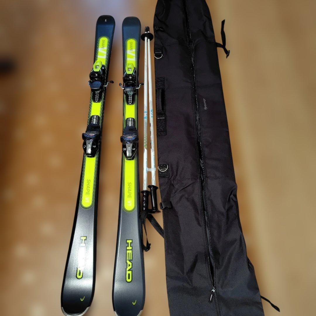 HEAD スキー板 ストック、ケース付き