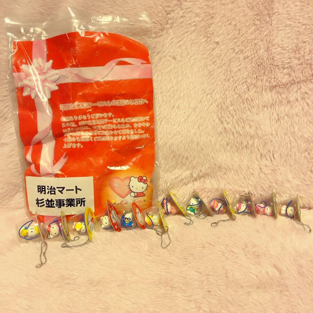 希少レア　ハローキティ　ゼリーカップ　ストラップ　フィギュア　明治マート　レトロ