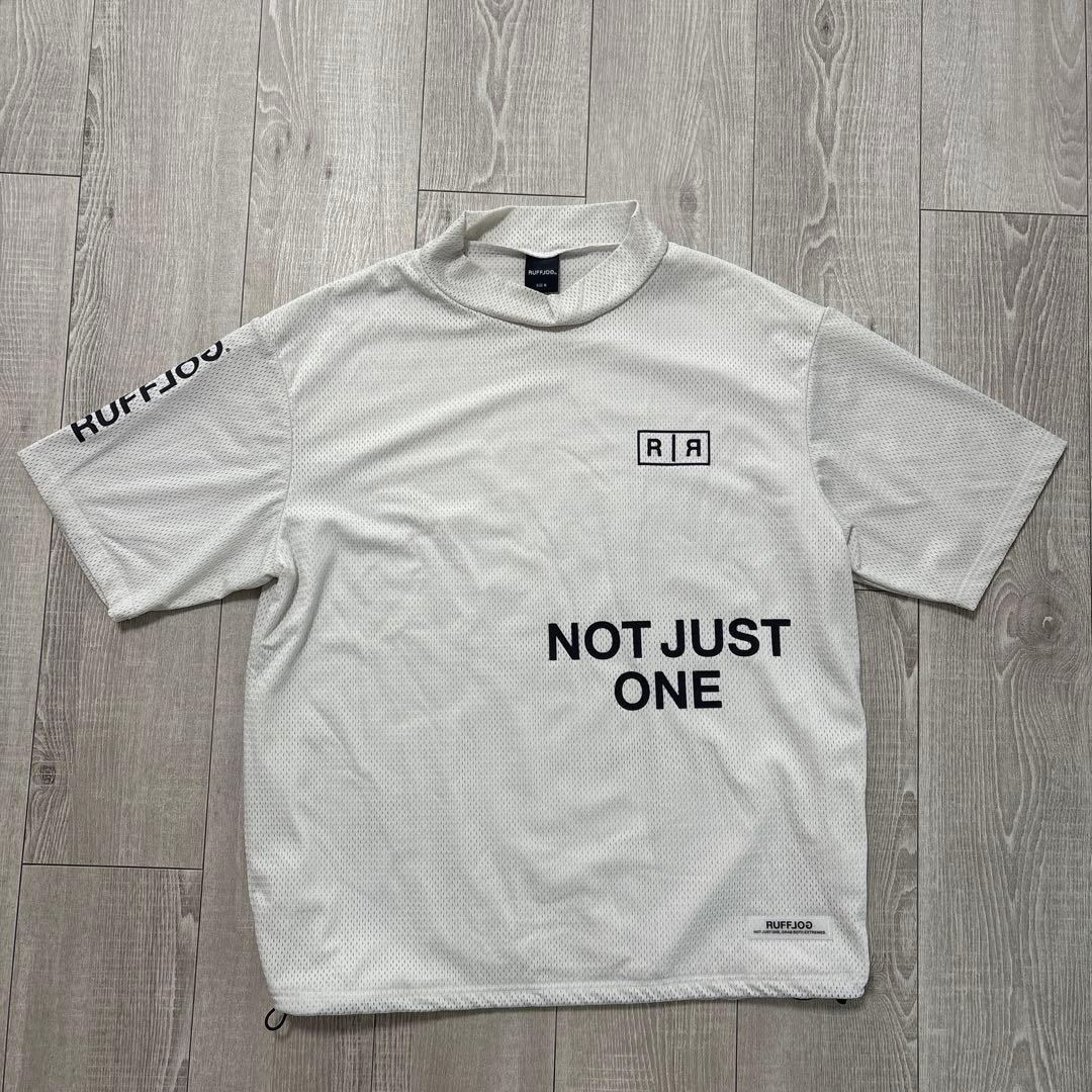 hana　RUFFLOGメッシュモックネック M ホワイト