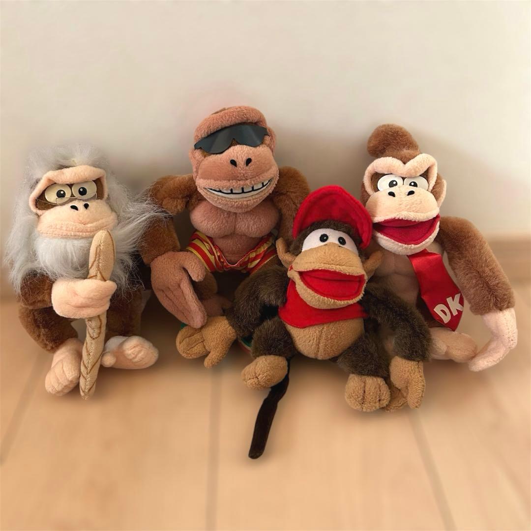 希少 1995年製 ドンキーコング ぬいぐるみ 4個セット