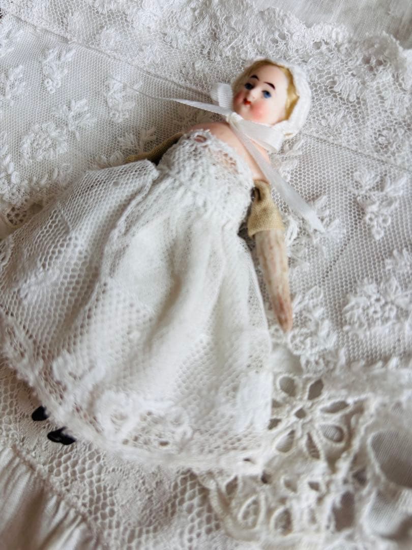 ❤︎10cm 小さチャイナヘッドドール 1900年　アンティーク　ビスクドール