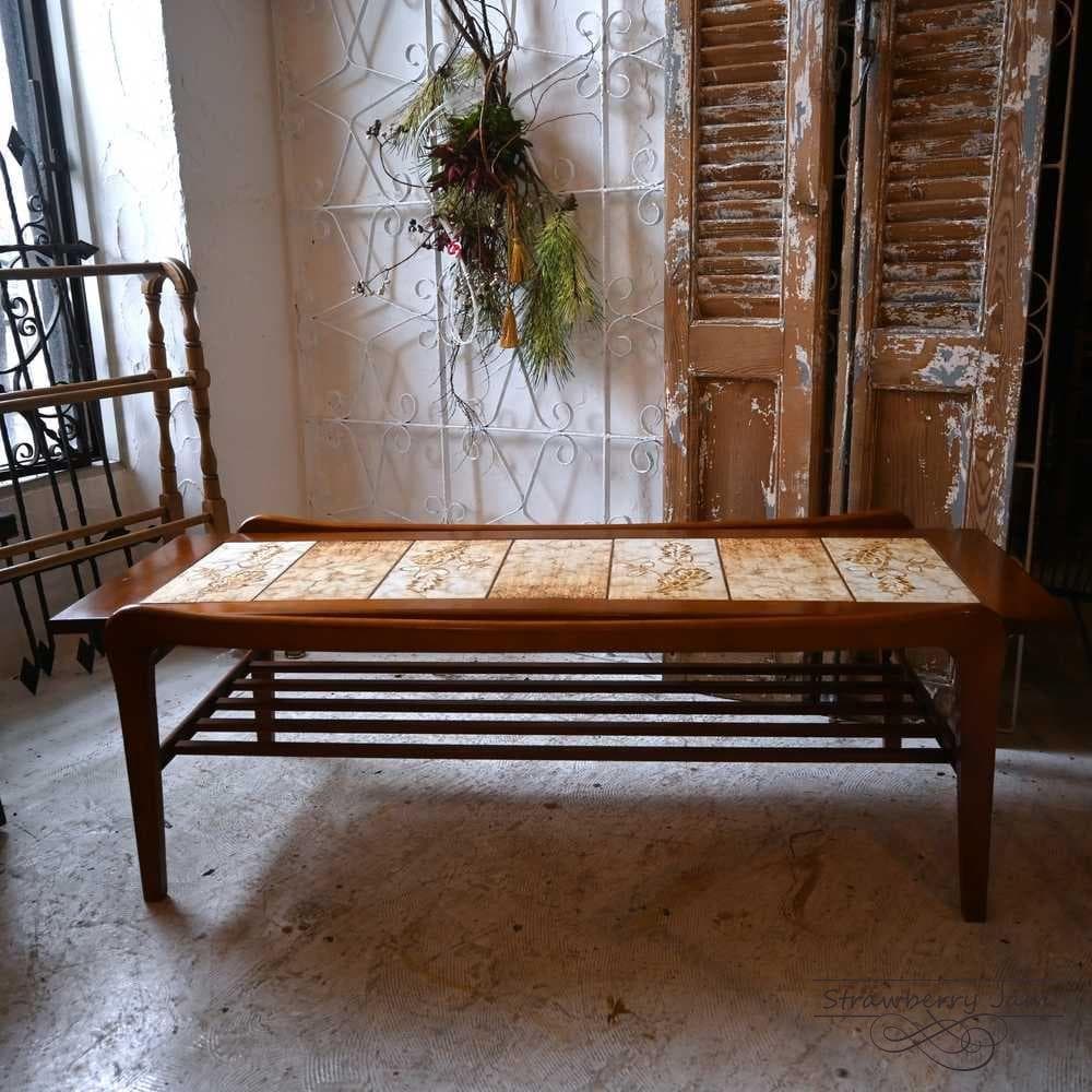 L3705-38 北欧ヴィンテージ デンマーク コーヒーテーブル タイル 北欧