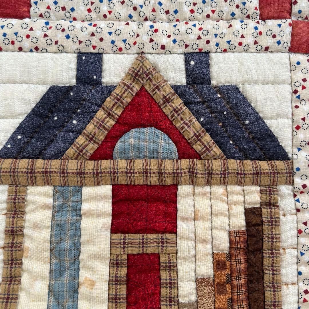 ハンドメイド パッチワーク ハウスタペストリー