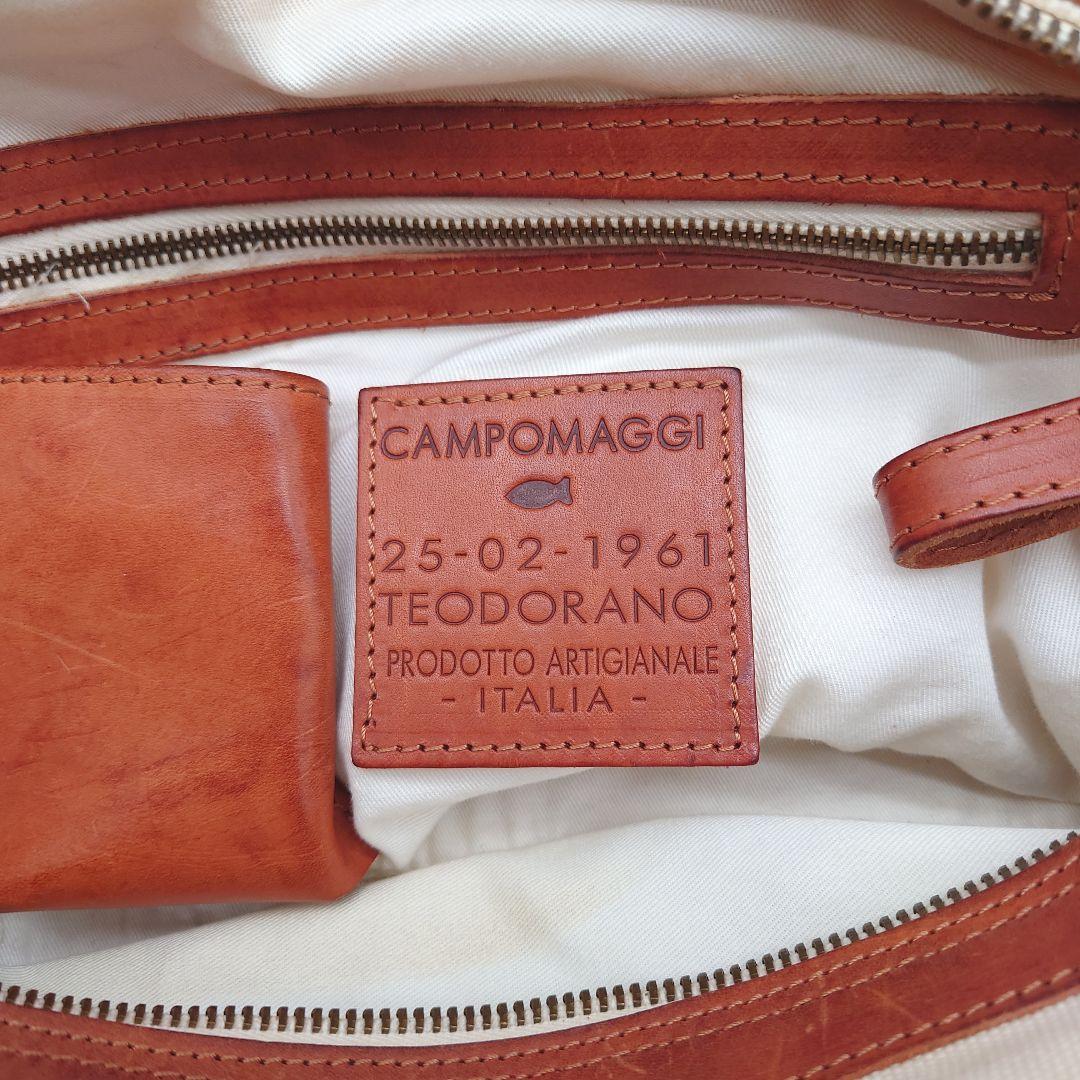 CAMPOMAGGI　カンポマッジ　キャンバス　レザーショルダー　バッグ　大容量
