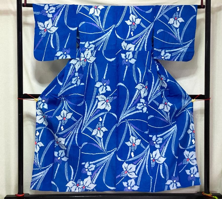 値下げ‼️ 213　中古品　綿　総絞り　ゆかた　有松鳴海絞り　手縫い　Sサイズ