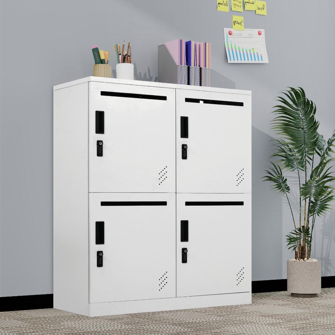 パーソナルロッカー 4人用 2段 スチール製 キャビネット 収納棚