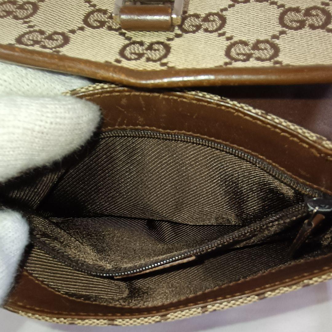美品 正規品 GUCCI グッチ ボディバッグ ウエストポーチ GGキャンバス