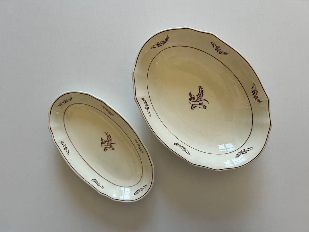 old ARABIA オーバル深皿 大小 2点set