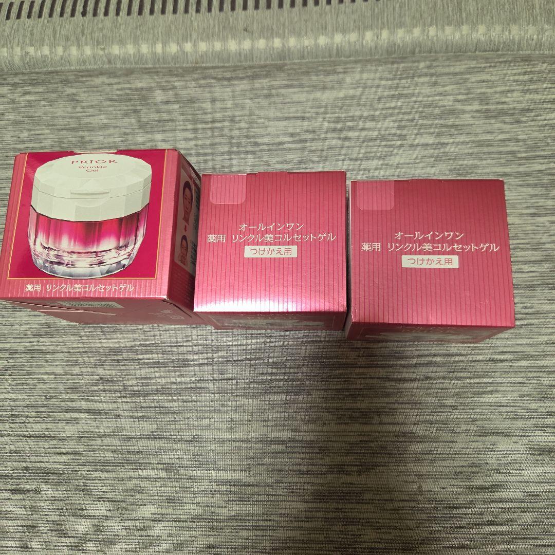 PRIOR リンクル美コルセットゲル本体と付けかえ2個 セット