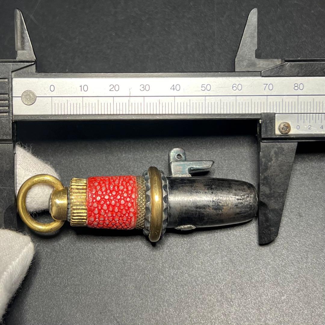 ◎江戸時代 本鮫皮十手型根付鉄地根付 腰提げ物◎古美術骨董武具◎古道具 庵々