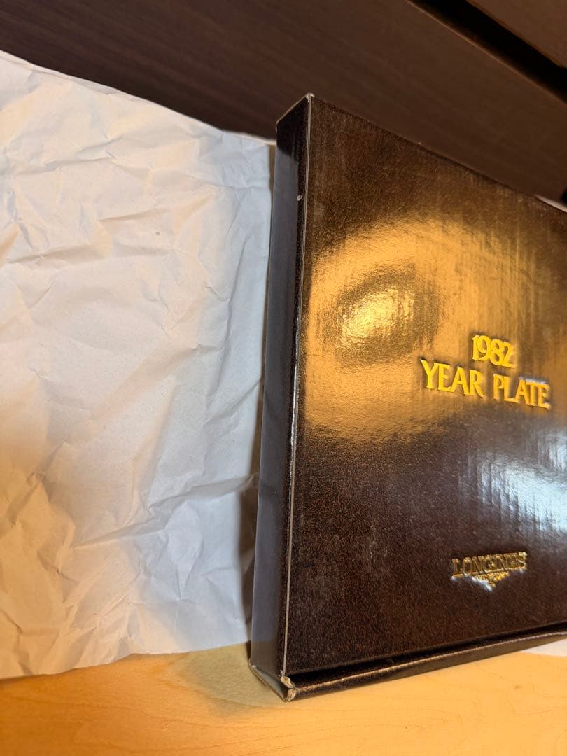 【希少・箱付き】LONGINESロンジン1982YEARPLATE 記念プレート