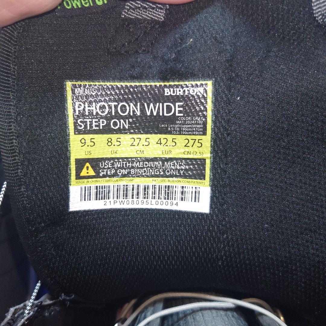 BURTON Step onサイズM フォトンワイド27.5