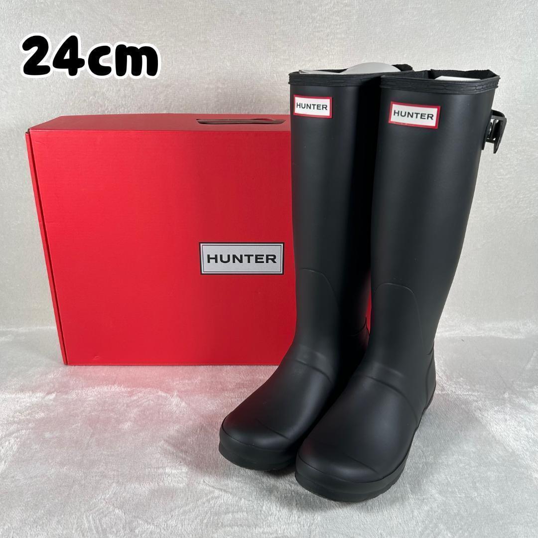 新品未使用 ハンター レインブーツ オリジナルトールブーツ ブラック 24cm