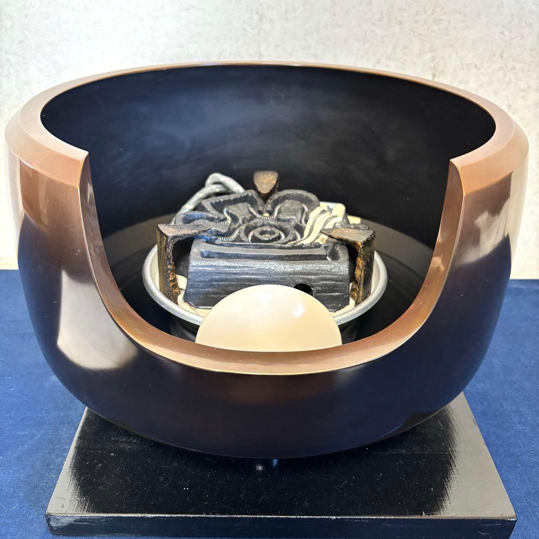 風炉 茶釜 電熱器 畠春齋造 筒釜 面取風炉 野々田電熱器 敷板 茶道具