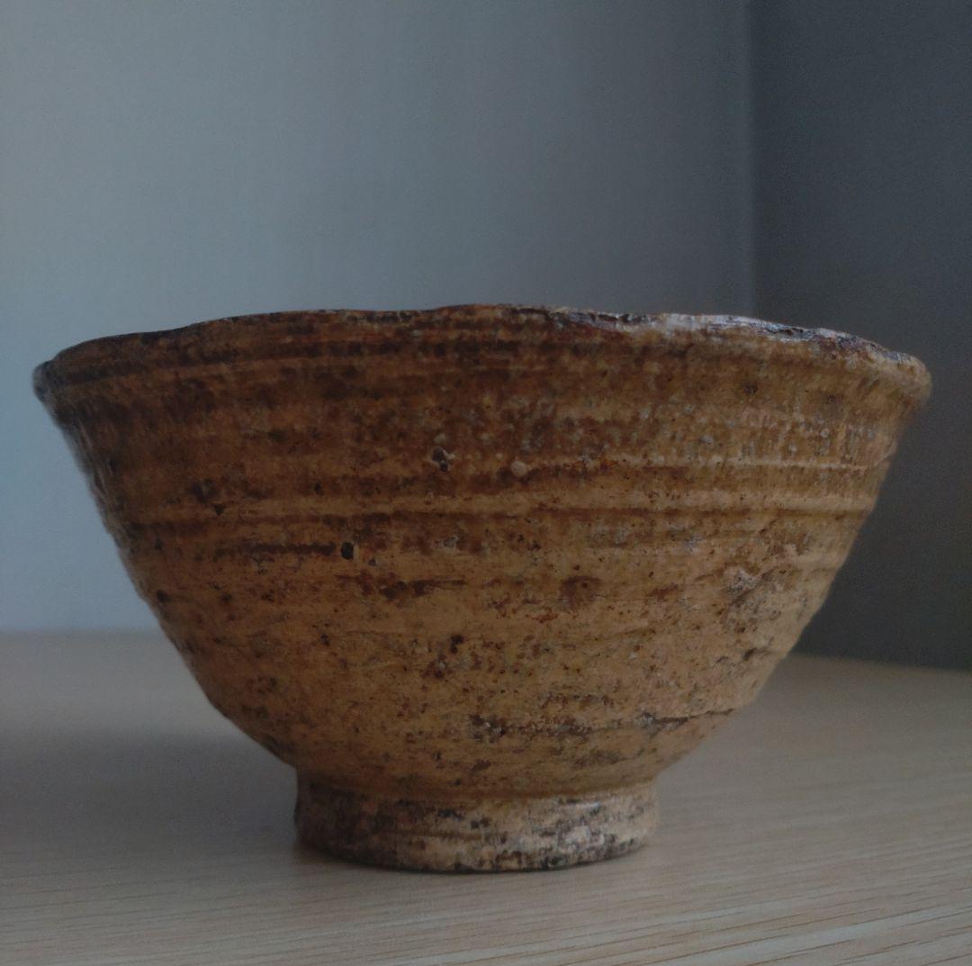 【伝世品】江戸時代　伊羅保　茶碗　李朝　高麗青磁　青井戸