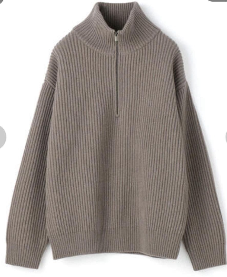 TOMORROWLAND ファインウール ハーフジッププルオーバーニット