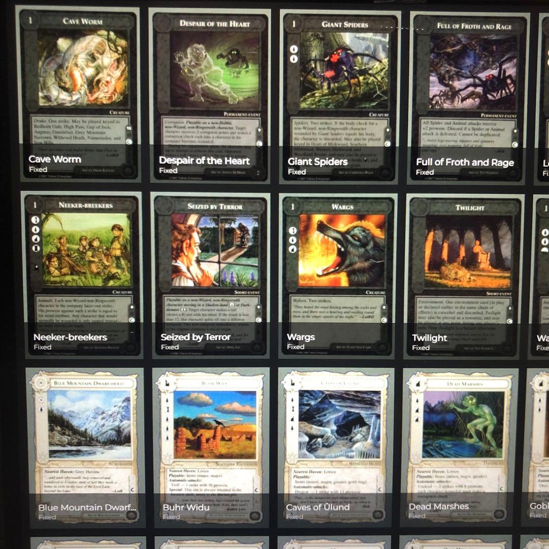 ミドルアース　カード　チャレンジデッキC ccg コンプ　指輪物語　トレカ