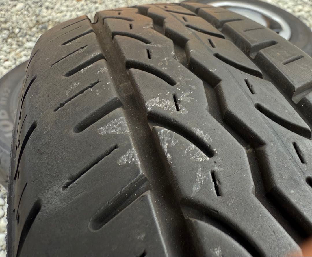 Ｎ－ＶＡＮ　ターボ用純正ホイール、タイヤ4本セット　ホイールキャップ付