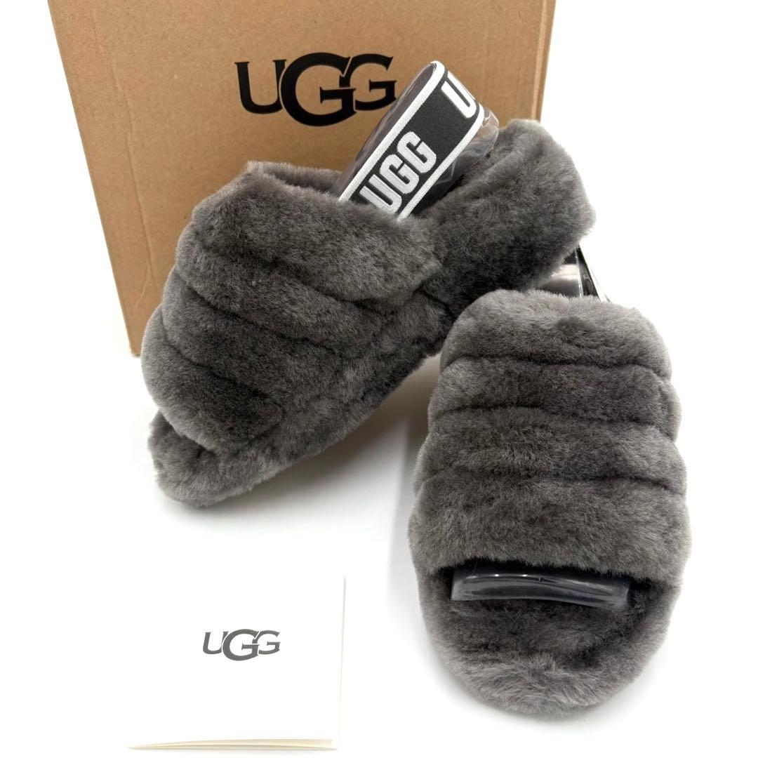 新品未使用✨️UGG アグ モコモコ サンダル チャコール 22cm レディース
