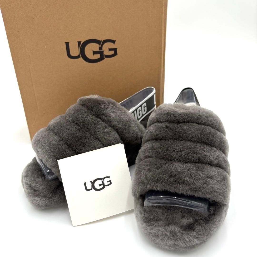 新品未使用✨️UGG アグ モコモコ サンダル チャコール 22cm レディース