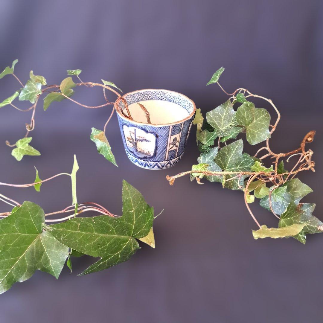 「新春に 松竹梅のそば猪口！②」 古伊万里猪口(直径10.5cm) 骨董アンティ