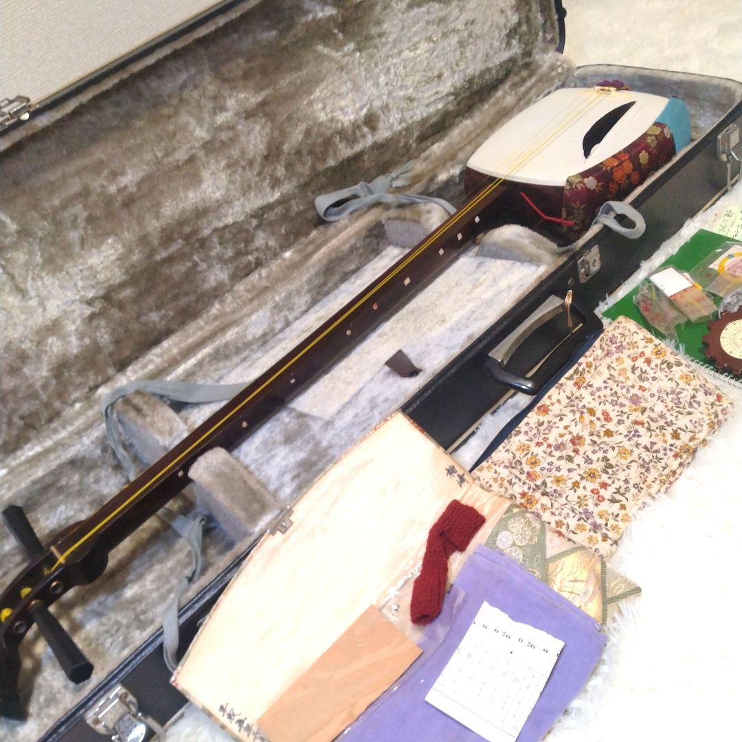 希少ブランド ✨ 美鈴屋 三味線　太棹　紫檀　丸打胴　ハードケース付き