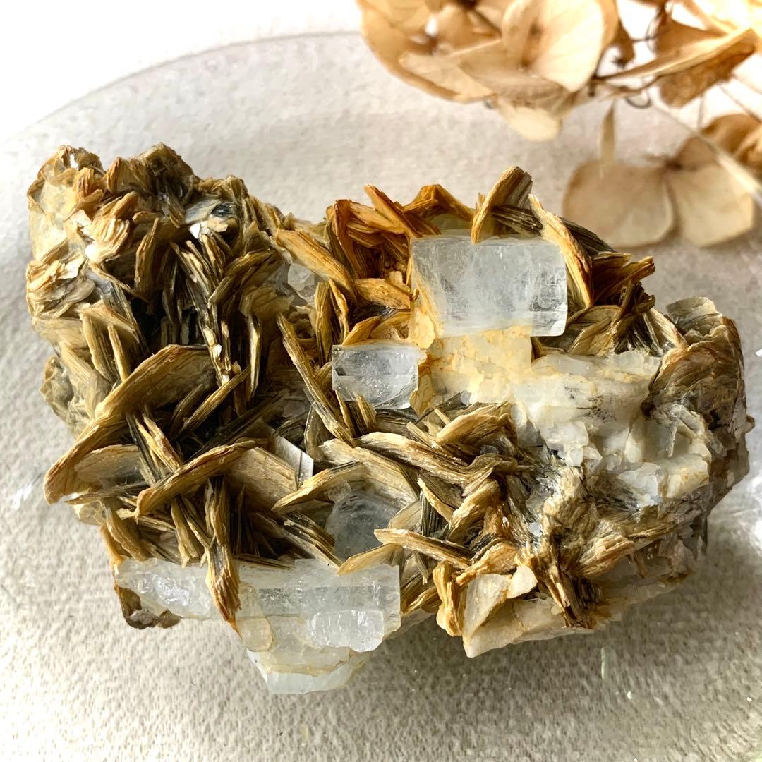 アクアマリン×モスコバイト共生標本-1