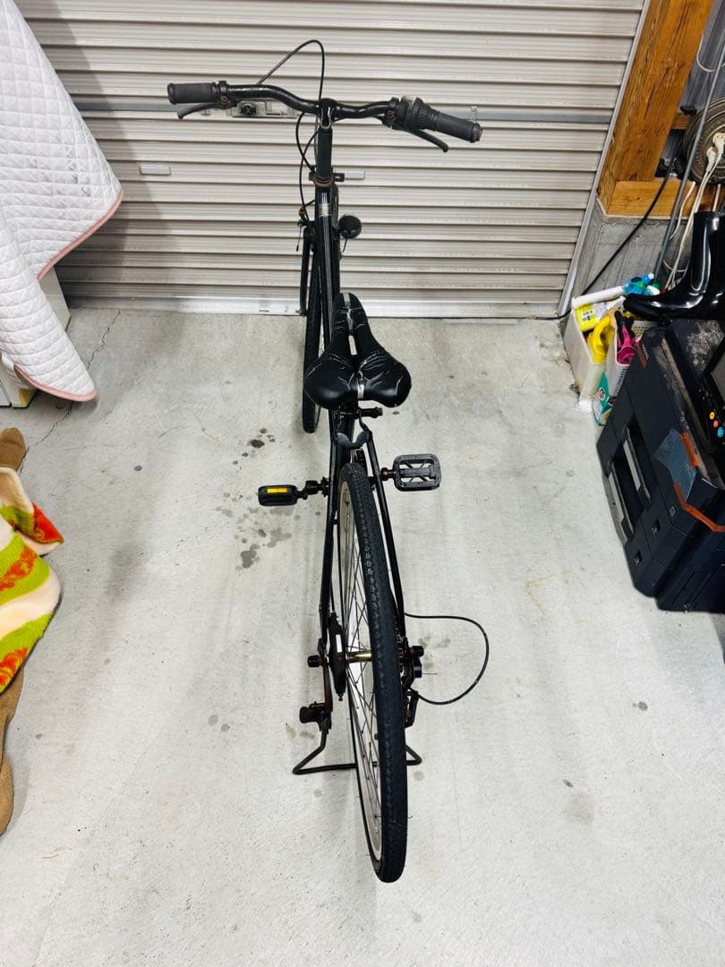 福岡発　COLORS ブラック 自転車 外装6段 軽量 通学 通勤 家庭用