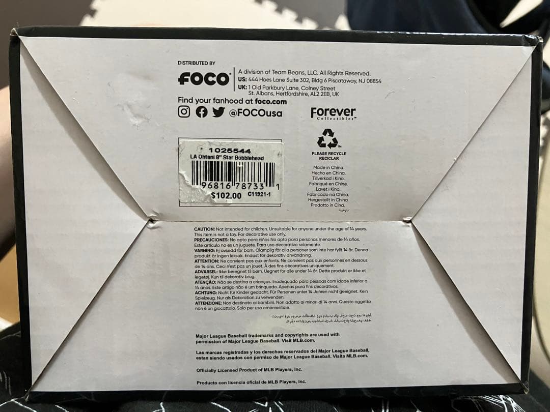 大谷翔平選手　ボブルヘッドフィギュア