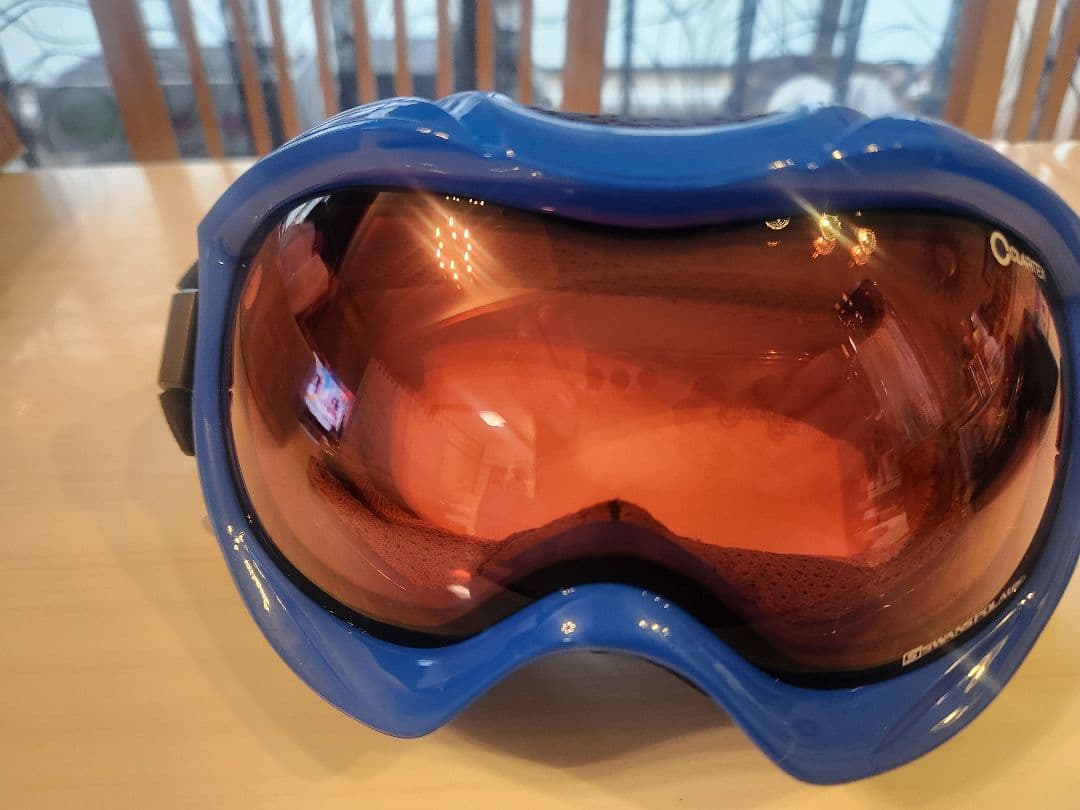 SWANS 青 ゴーグル 赤レンズ