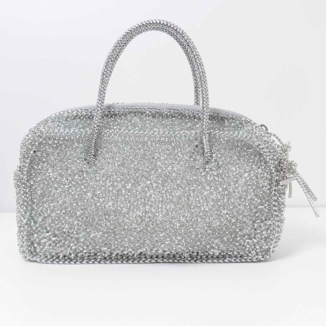 アンテプリマ ボクシー ミディアム ハンドバッグ シルバー　ワイヤーバッグ