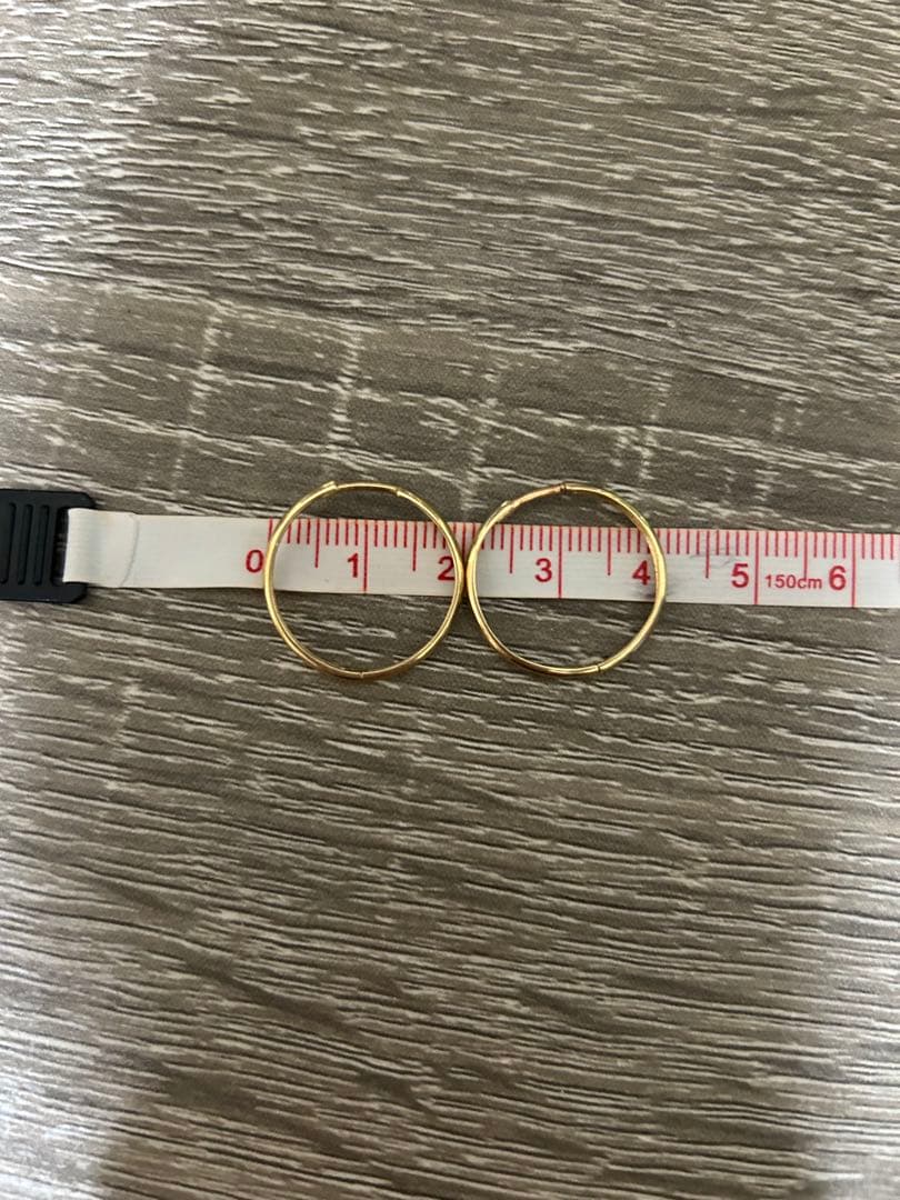 AVALANCHE 10k YG フープピアス 20mm 2個セット