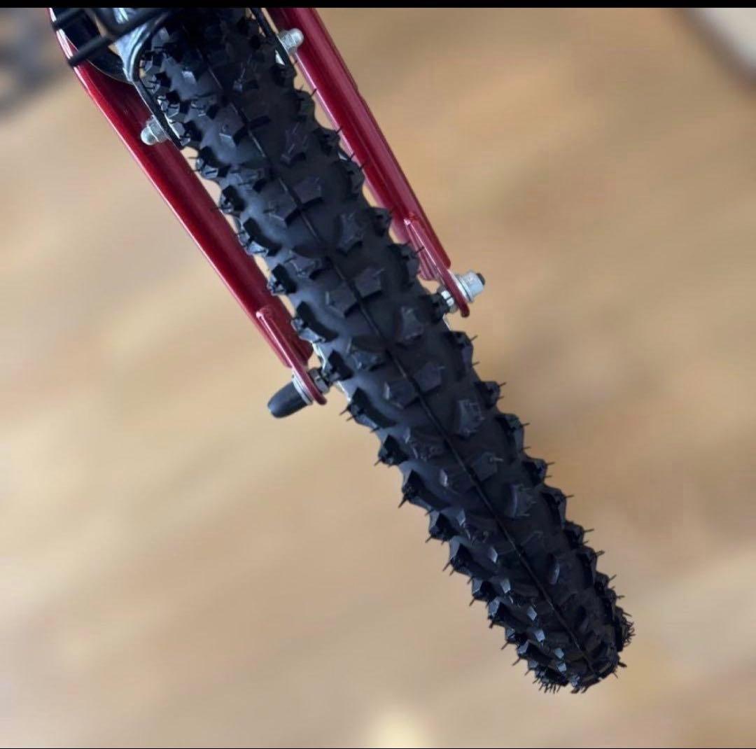 【極美品】Jeep 子供用自転車 16インチ 赤 前カゴ付き 補助輪付き