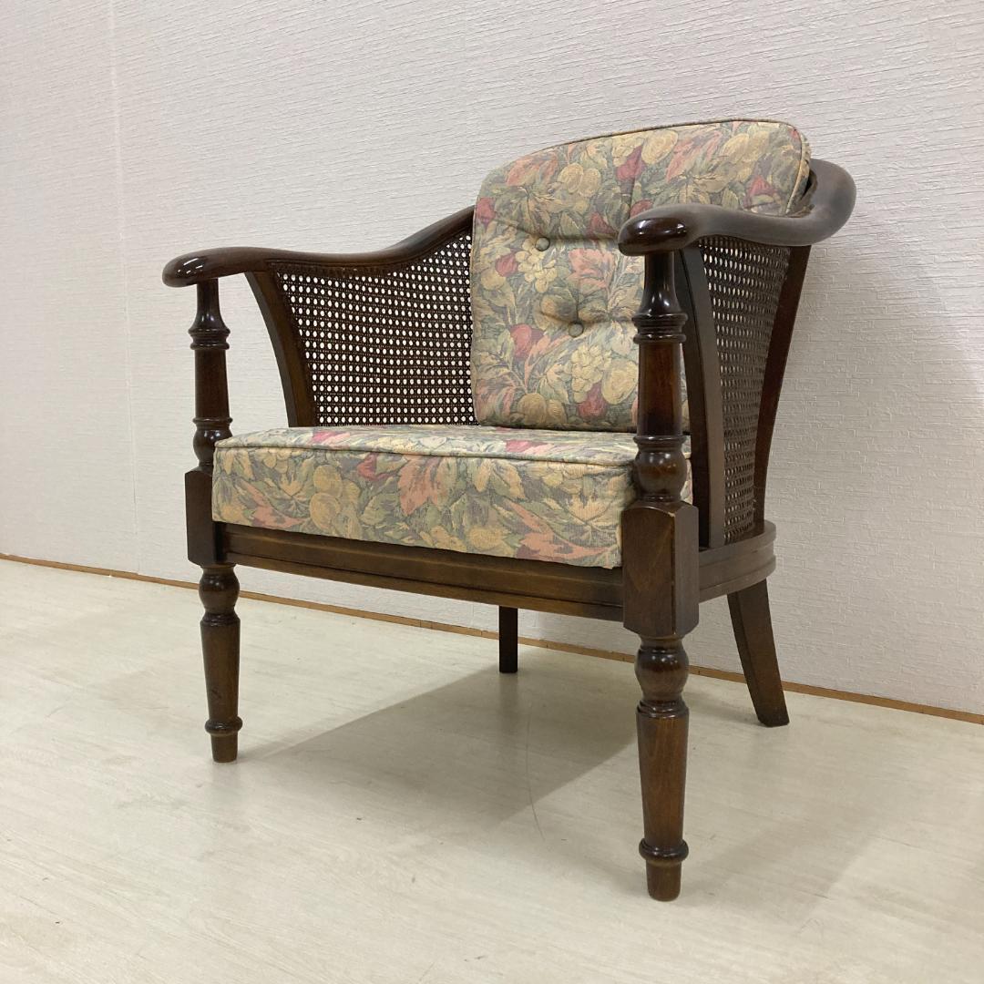 【カリモク】コロニアル　アームチェア　一人掛けソファ　シングルソファ