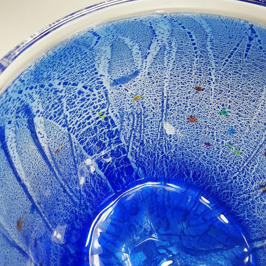 Ｓ７０９　水指　『手吹硝子』『宮崎英彦作』　共箱　茶道具