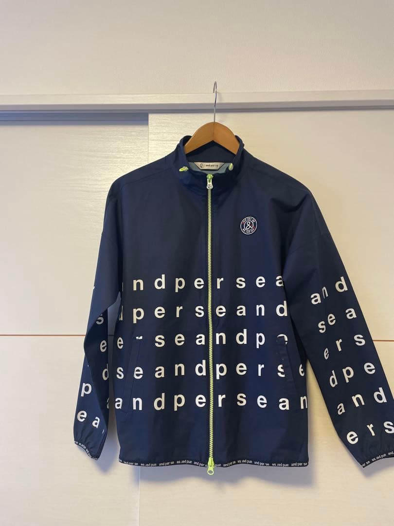 and per se アンパシィ　薄手ナイロンレディース ジャケットL.ネイビー