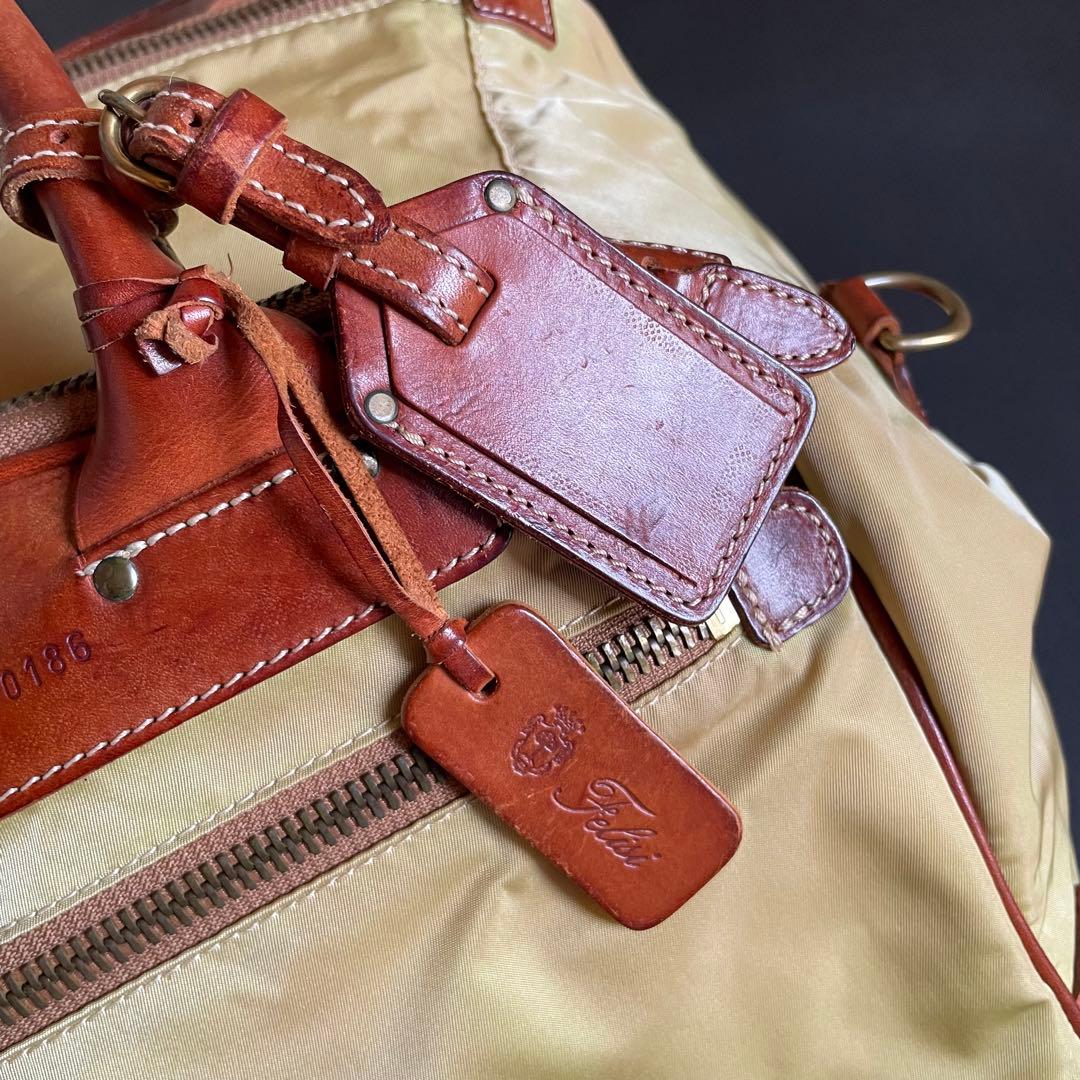 felisi フェリージ　2WAYボストンバッグ　Ｕ字型ファスナー