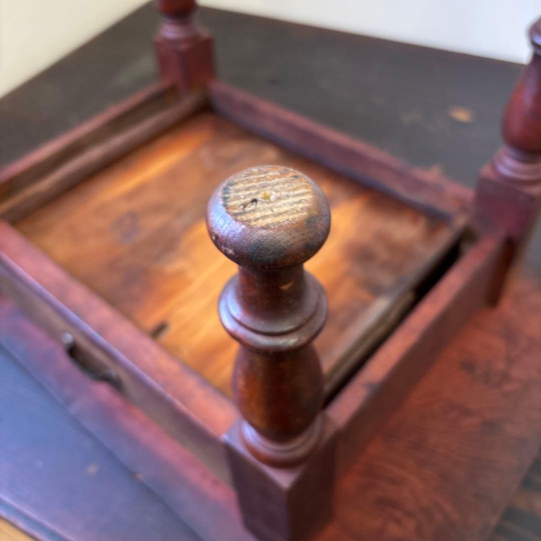 昭和レトロ 文机 小引き出し1杯｜古家具 ローテーブル 飾り台 無垢材