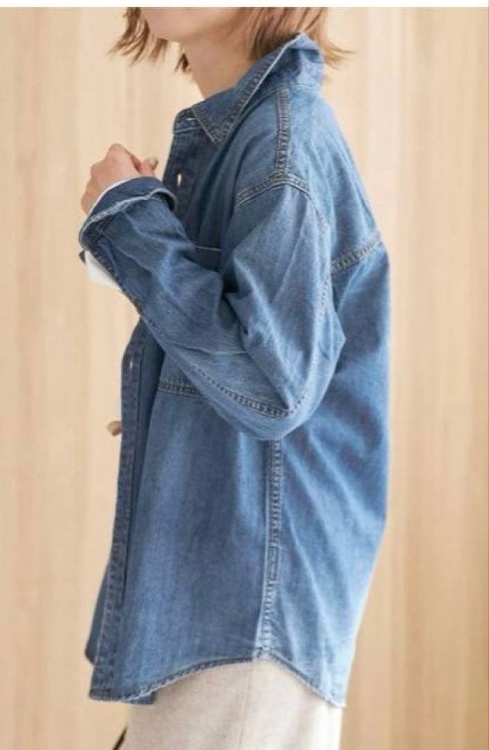 完売カラー　スピック&スパン　ライトオンスデニムシャツ