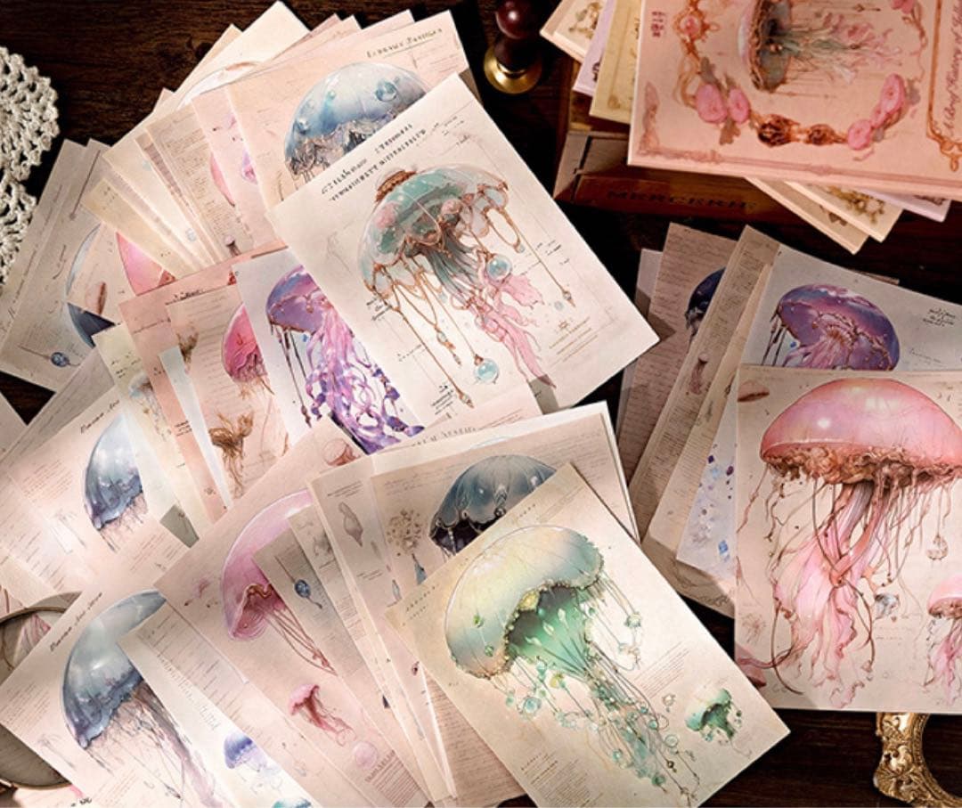 新品　幻想図鑑シリーズ　コラージュベース素材　6種　300枚