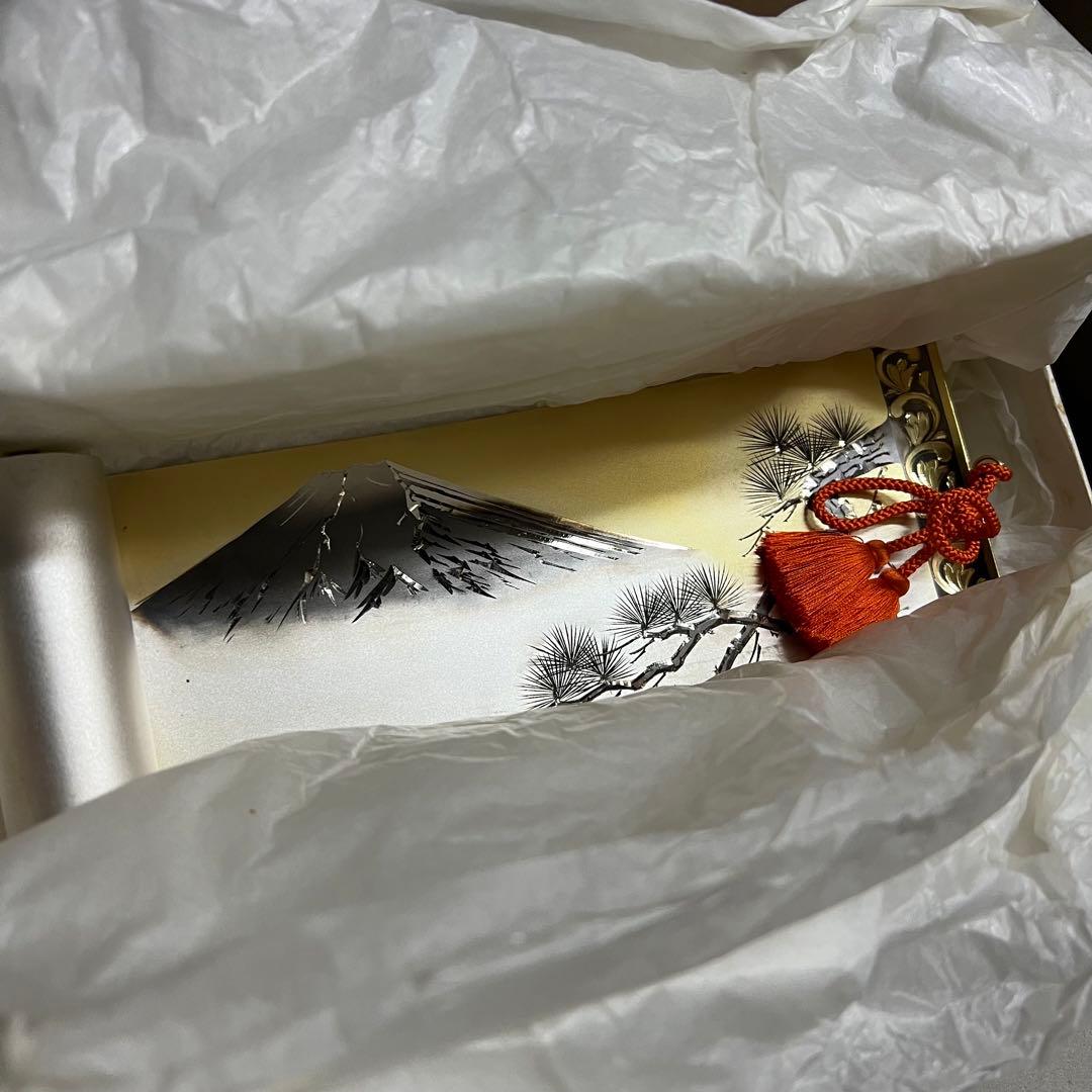 銀製 巻物 富士山 7号 SILVER999 純銀