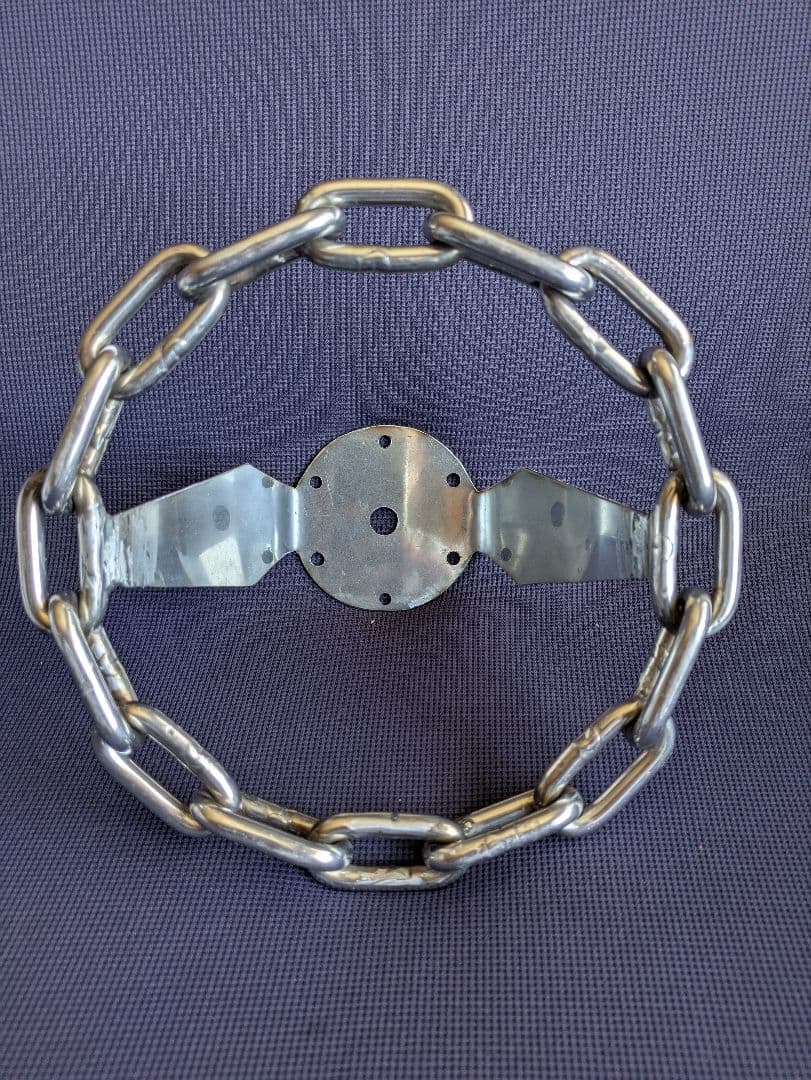 チェーンステアリング8インチステンレス　ローライダー　マッドマックス　モモステ