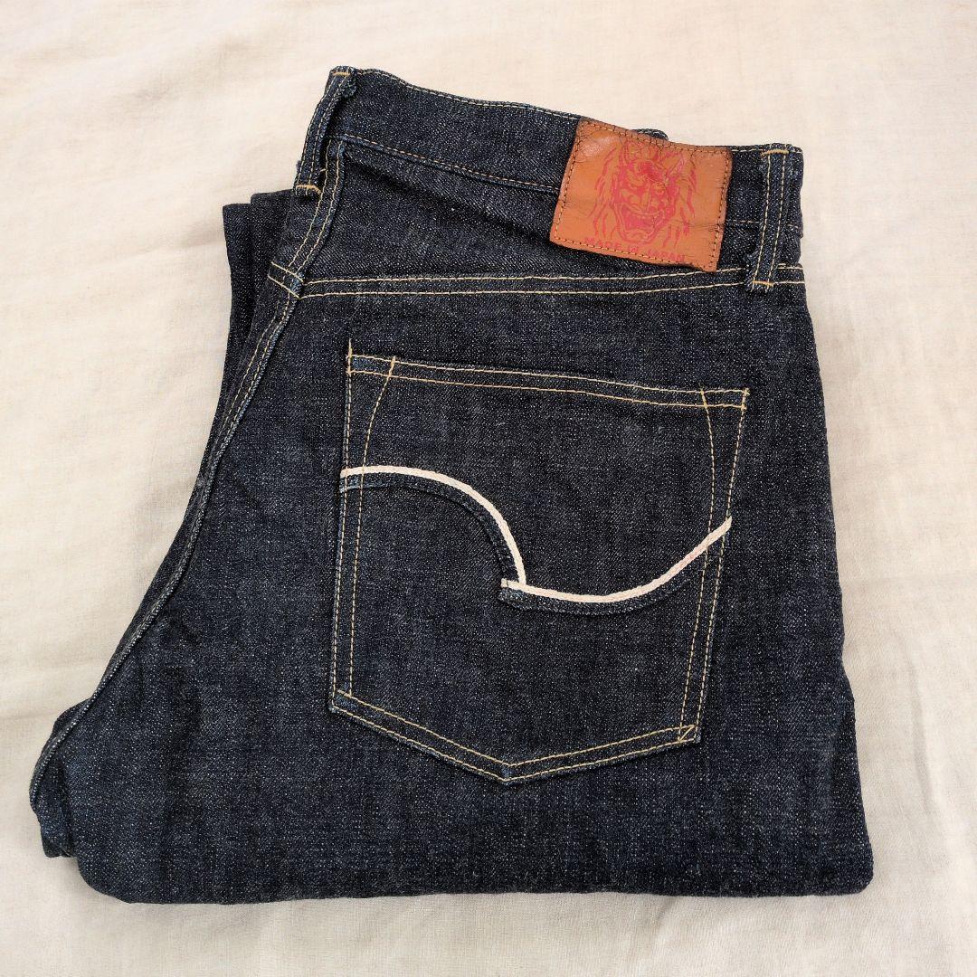 鬼デニム ONIDENIM セルビッジ 濃紺 日本製　W34