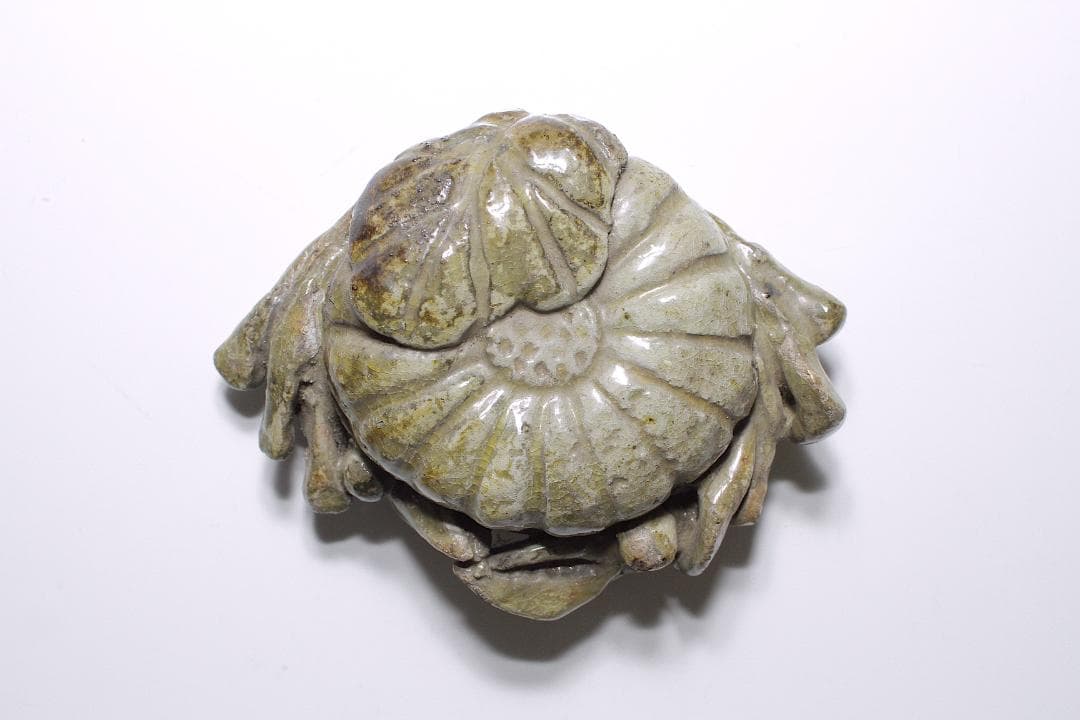 幕末-明治期 灰釉 橘形香合